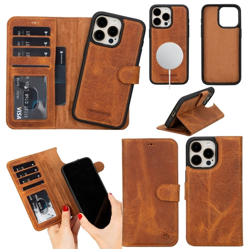 Casper iPhone 16 Pro Max Wallet Case Leather MagSafe